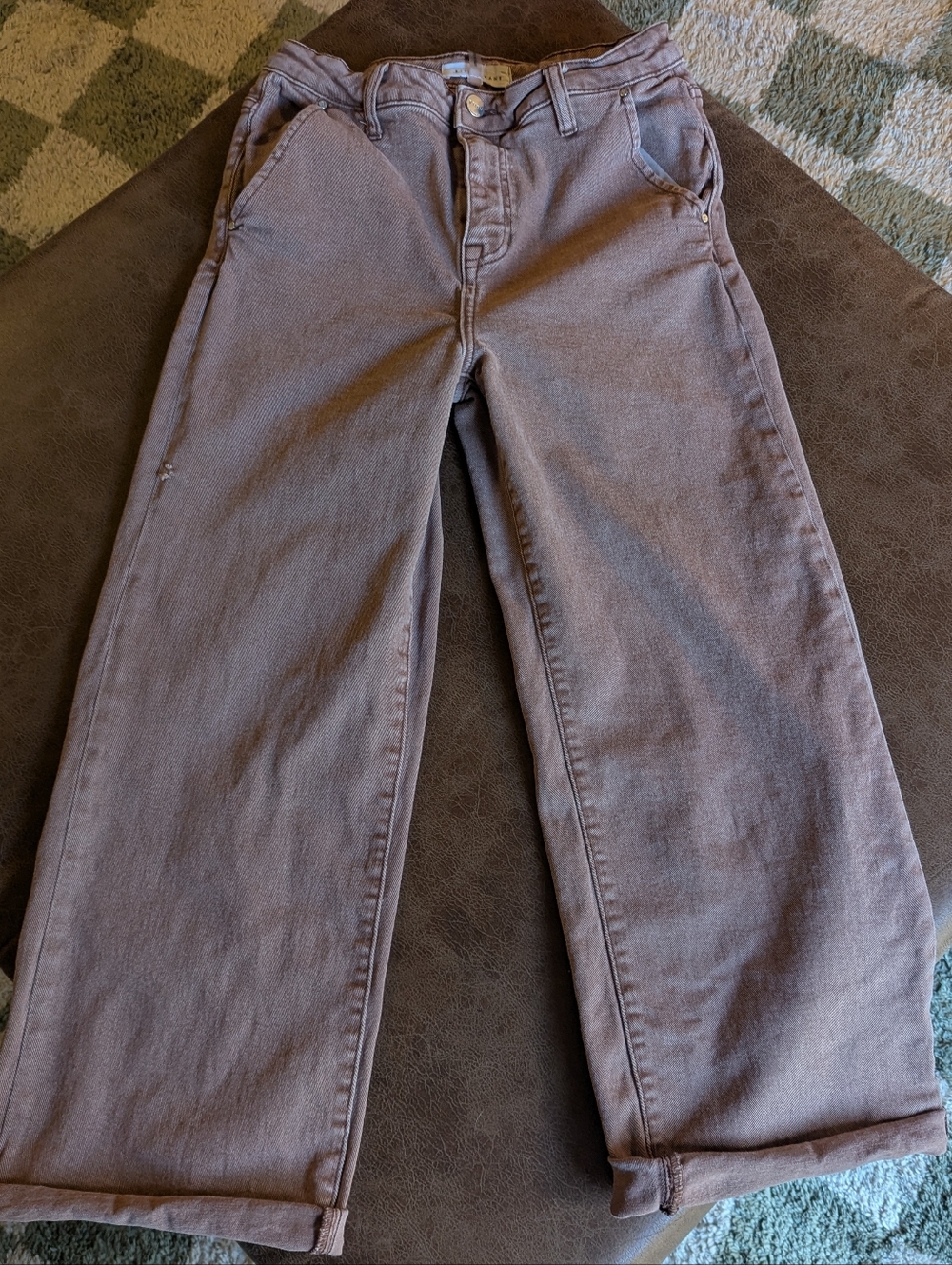 Risen Brown Wide Leg Jean 7/28